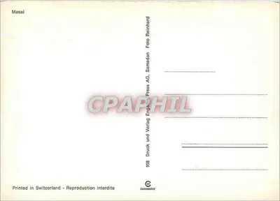 Masai — mulher carregando uma criança — Samedan AG, n° 958 — Verso