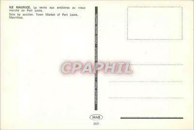 Mercado de Port Louis — Leilão — Foto André Chaszel — Verso