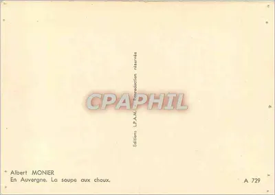 W Auvergnie — Zupa z kapusty — Albert MONIER, A 729 — Rewers