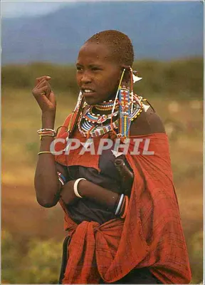 Mulher masai — África Oriental — editor Samedan AG, n° 956