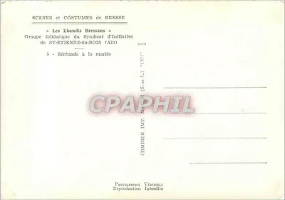 Les Ebaudis Bressans — Sérénade à la mariée — Groupe folklorique du Syndicat d'Initiative de St-Etienne-du-Bois (Ain) — Rewers