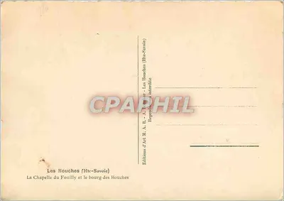 Les Houches (Haute-Savoie) — Kaplica Fouilly i miasto — Wydawnictwo Art M.-A.-B. Tampier — Rewers