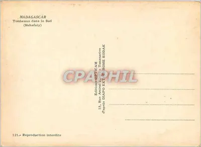 Groby w południu — Mahafaly — Wydawnictwo OPTICAM — Rewers