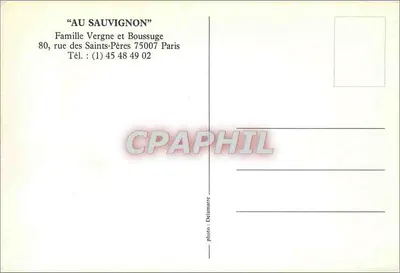 Au Sauvignon — bar z rodziną — fotografia Delamarré — Rewers