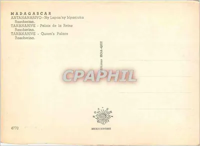 Madagaskar — Tananarive — Pałac Królowej — Wydawca Mexichrome, nr 4770 — Rewers