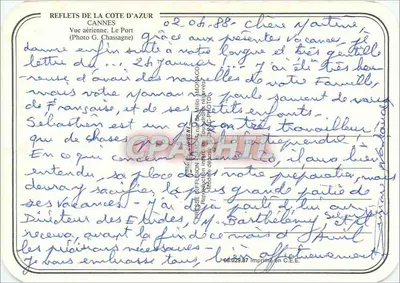 Cannes — Widok z lotu nad portem — REFLETS DE LA CÔTE D'AZUR — Rewers