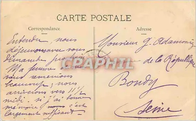Versailles - Parque de Trianon - A Cascata de Mansart, dita « Le Jet » — editor G. HAREY, n°36 — Verso