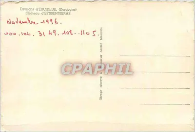 Zamek w Eyssendieras — Otoczenie Excideuil (Dordogne) — Théojauc — Rewers