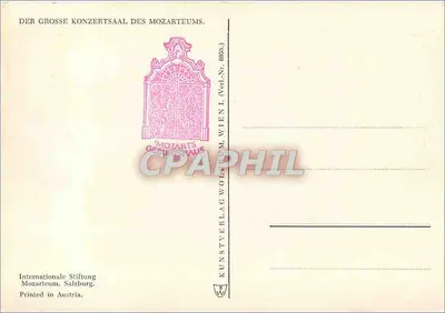 Duży salony koncertowe Mozarteum — Internationale Stiftung Mozarteum, Salzburg — Rewers