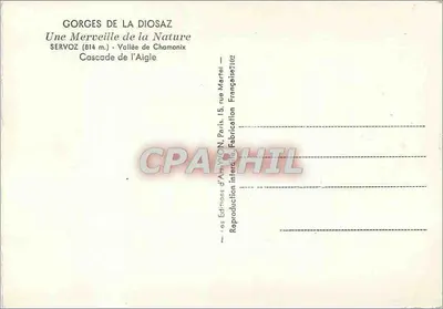 Gorges de la Diosaz — Cascade de l'Aigle — Éditions d'Amyon, Paris — Back