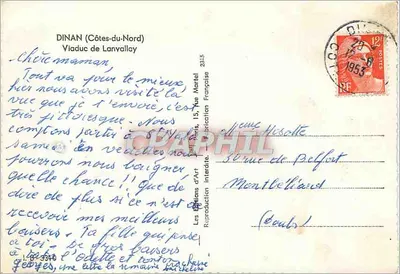 Viaduto de Lanvalley — Dinan (Côtes-du-Nord) — Les Éditions d'Art Martel — Verso