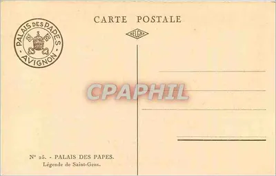 Palácio dos Papas — Lenda de São Gens — Helgra, n°25 — Verso