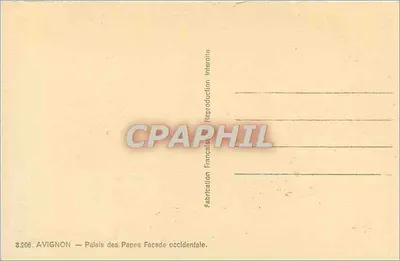 Awinion — Pałac Papieski — fasada zachodnia — 3.206 — Rewers