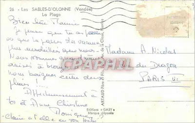 Les Sables-d'Olonne (Vendée) — Plaża — Éditions Gaby — Rewers