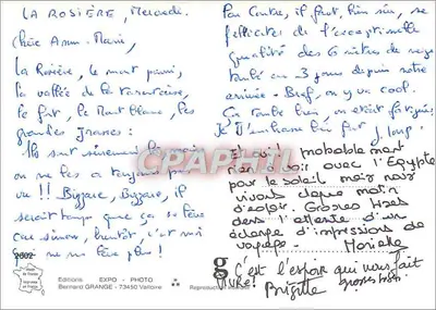 Zamrożona dolina — widok z La Rosière — Bernard Grange — Rewers