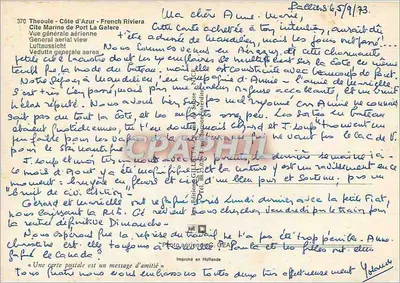 Theoule-sur-Mer — Algemene luchtfoto — Gedrukt in Nederland — Achterkant