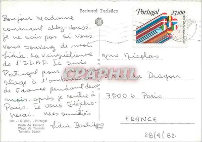 Estoril — praia de Tamariz — Portugal Turístico — Verso