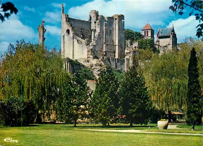 Châteaux de la Vienne — Ruines du château Baronial (XIIe et XIIIe s.) — Cinq