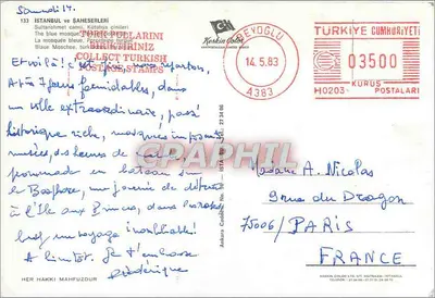 Mosquée bleue — Sultanahmet, Istanbul — éditeur Kestin Colón — Verso