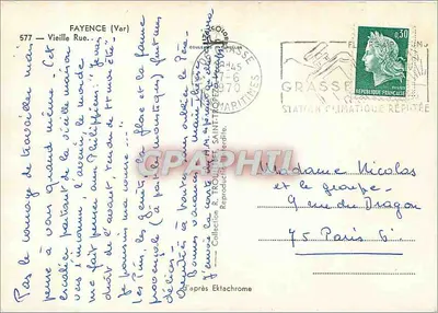 Fayence (Var) — Stara ulica — Zbiór R. Trouillot — Rewers