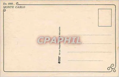 Monte-Carlo — As Terrasses do Casino — editor não indicado, número de série não visível — Verso