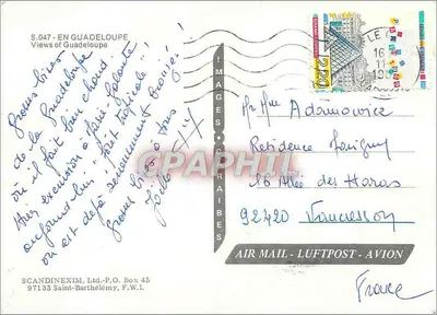 Widoki z Guadeloupe — Obrazy i Serca — SCANDINEXIM Ltd. — Rewers