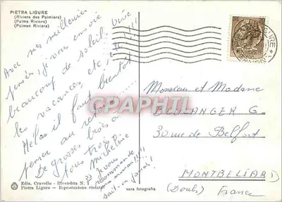 Riviera der Palmen - Pietra Ligure — Verlag Cravello, Nr. 504-292 — Rückseite