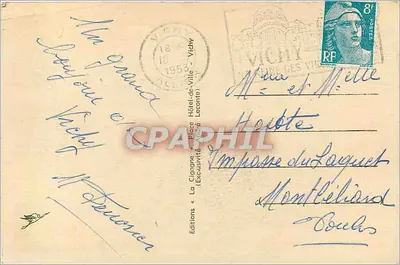 Vichy — O cassino, lado teatro — A Cegonha — Verso