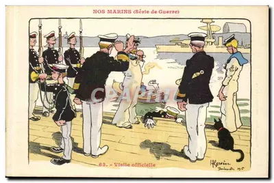Nos Marins (Série de Guerre) — Visite officielle — H. Kerwee, Dardau, 1915