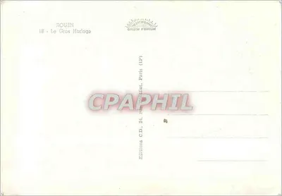 Rouen — A Grande Relógio — Edições C.D., Paris — Verso