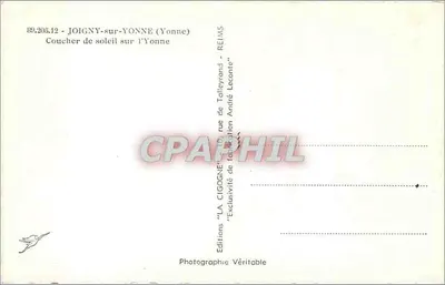Joigny-sur-Yonne — zachód słońca nad Yonną — Wydawnictwo Véritable — Rewers