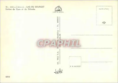 Aix-les-Bains — Lac du Bourget — Verso