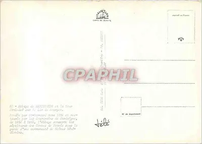Abbazia di Hautecombe e la Torre St-Aubin sul lago del Bourget — Stampa LALOCHOR — N° 60 — Verso