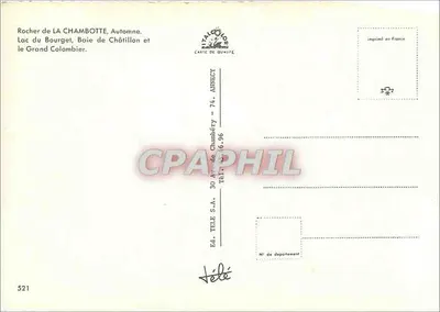 Rocher de LA CHAMBOTTE — Outono — Ed. TELE S.A. — N° 521 — Verso