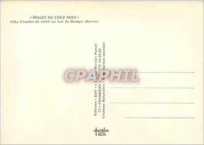 Pôr do sol no Lago do Bourget — Saboia — Éditions EDY — Verso