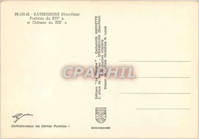 Kaysersberg — Fonte do século XVI e Castelo do século XIII — Éditions Hachette — Verso