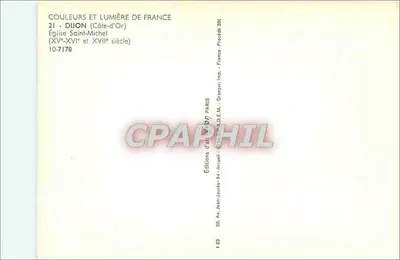 Dijon — Chiesa di San Michele — Edizioni d'Arte Arçueil — Verso