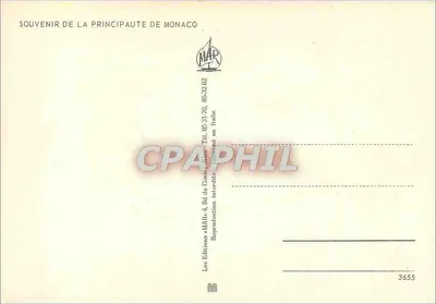 Monako - Monte - Carlo — collage krajobrazów i zabytków — Éditions « MAR » n°3655 — Rewers