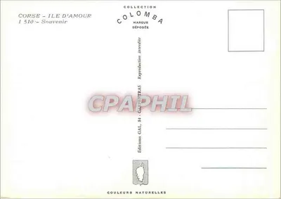 Karta pocztowa z Korsyki — Kolekcja Colomba, nr 510 — Rewers