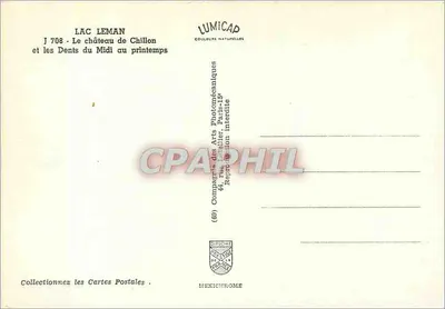 Lac Léman — Zamek Chillon i Zęby Południa — Lumicap — Rewers