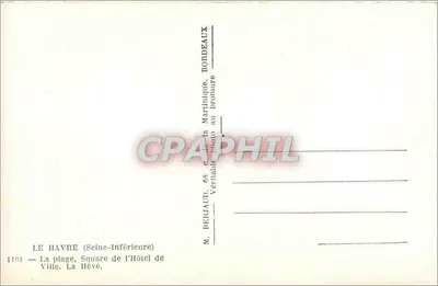 Le Havre — Widok panoramiczny, plaża, ratusz, plac ratusza — Tito — Rewers