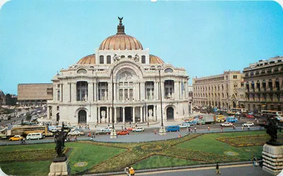 Palácio das Artes Bellas — Cidade do México — Carta Postal "Vistacolor" n° V6245