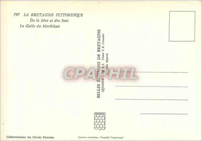 O Golfo do Morbihan — Carta postal panorâmica — Edições da Bretanha — Verso