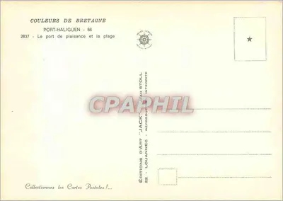 Port-Haliguen — vista del puerto y de la playa — Ediciones de Arte Louannec, n° 2837 — Reverso