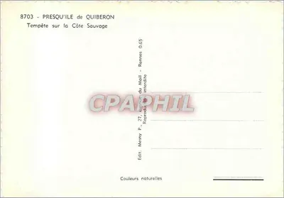 Presqu'île de Quiberon — Tempestade na Costa Selvagem — Mesny P. — n° 8703 — Verso