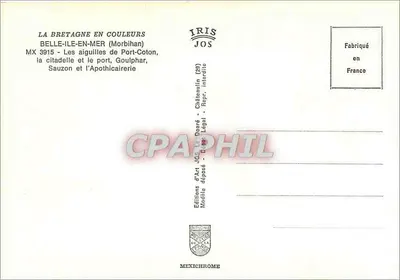 Belle-Île-en-Mer — Die Wohlbenannte — Editions d'Art JOS — Rückseite