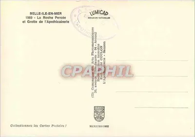 Belle-Île-en-Mer — Rochas e grutas — Lumicap — Verso