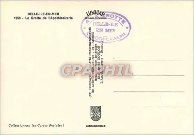 Belle-Île-en-Mer — A Gruta do Apotecário — LUMICAP — Verso