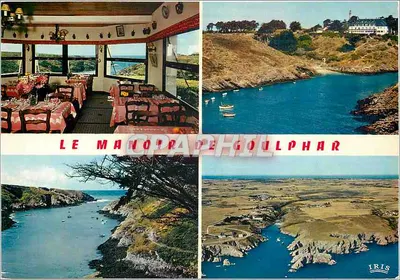 O Manoir de Goulphar — Vista aérea, sala de jantar, pequeno porto — Iris
