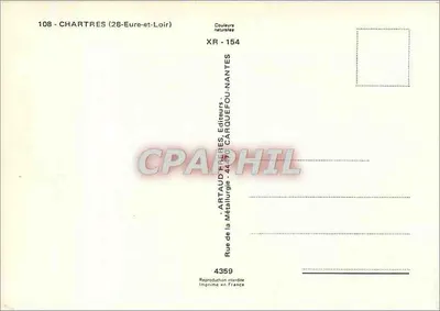 Chartres — Katedra i portale — Artaud Éditeurs — Rewers